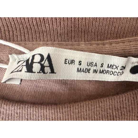 2/$30 ZARA Small Taupe Brown Sleeveless Cotton Top NWT - Picture 4 of 12